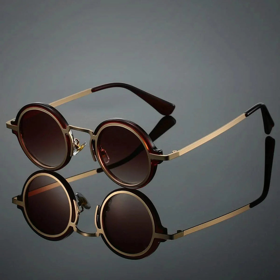 Unisex vintage round sunglasses with glare-resistant lenses & lightweight frames. Classic retro eyewear for sun protection.