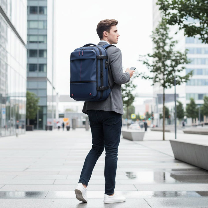 Large capacity expandable travel backpack. Perfect for long trips & extra gear.