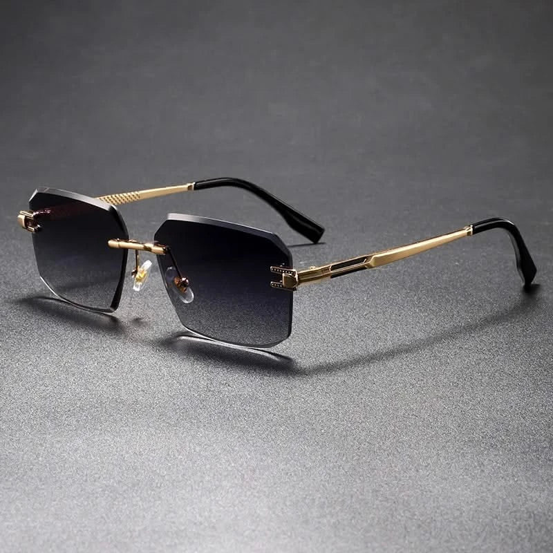Unisex polished metal anti-glare sunglasses. Lightweight shades protect eyes with style.