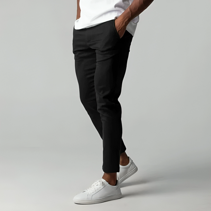 Comfortable men's stretch slim fit chinos, perfect trousers for everyday wear or smart casual occasions.