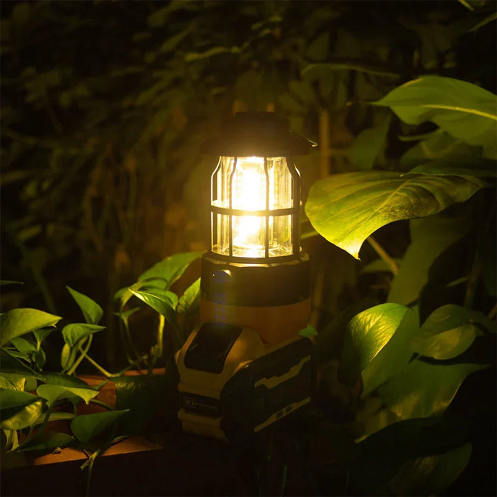 Cordless portable LED task light, ideal for outdoor work, camping, and roadside emergencies. Long-lasting power.