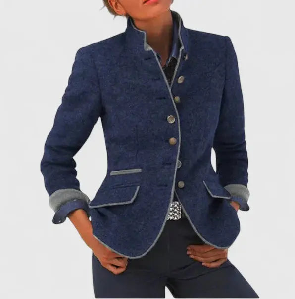 Versatile & chic women's tailored blazer jacket, a limited edition fashion piece for elegant professional or casual outfits.