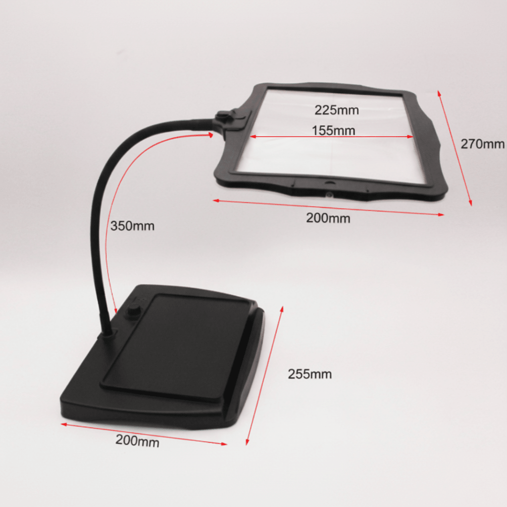 Craft light LED magnifier table lamp for needlework, jewelry making & close-up detail work.