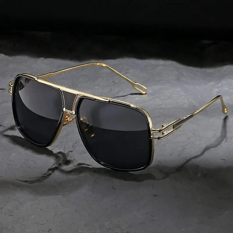 Iconic unisex aviator sunglasses featuring anti-glare lenses & a sleek gold frame for ultimate eye protection.