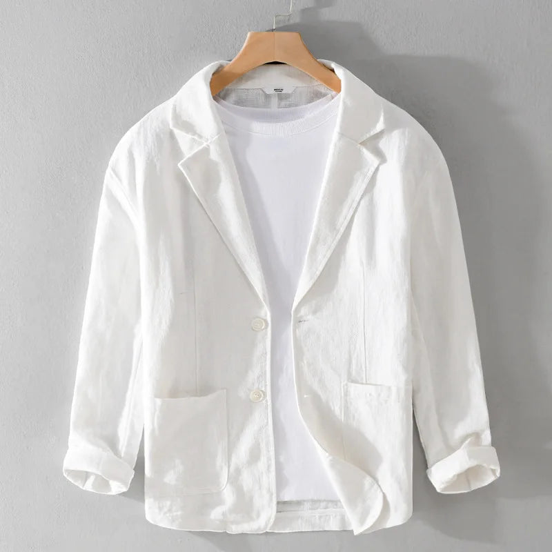 Lightweight men's casual jacket with a relaxed fit, ideal outerwear for comfortable spring & summer mens fashion.