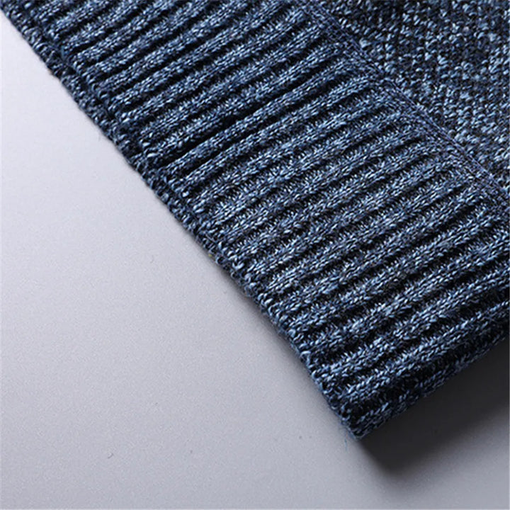 Classic men's quarter-zip turtleneck pullover for ultimate comfort and sophisticated winter style.