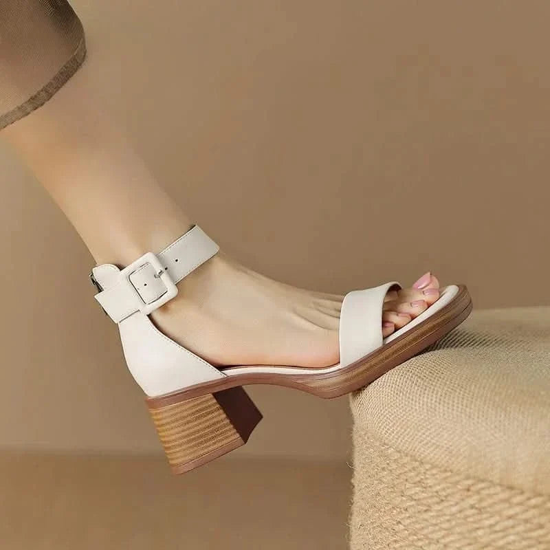 Elegant women's strap block heels, perfect for dressy occasions. Versatile and comfortable footwear.