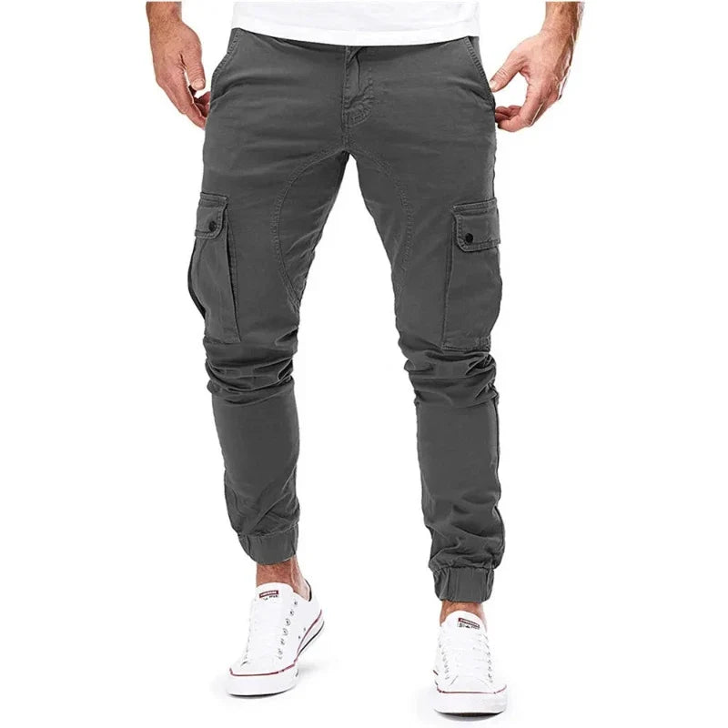 Durable men's cargo pants for streetwear and urban fashion. Tough, comfortable, and stylish casual utility trousers.