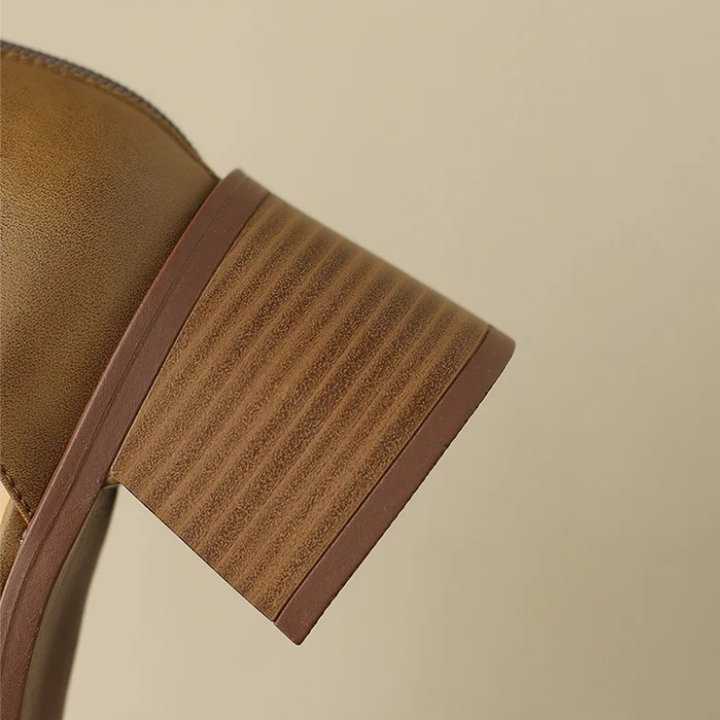 Comfortable elegant women's strap block heels. Stylish anklestrap dress sandals for versatile fashion.