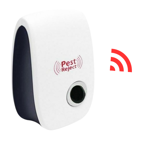 Silent ultrasonic pest repeller, safe & non-toxic for pets, effectively deters squirrels indoors & outdoors.