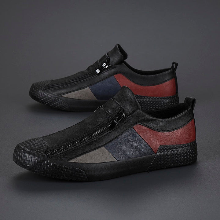 Comfortable men's sneakers with cushioned support, featuring a modern color block design.