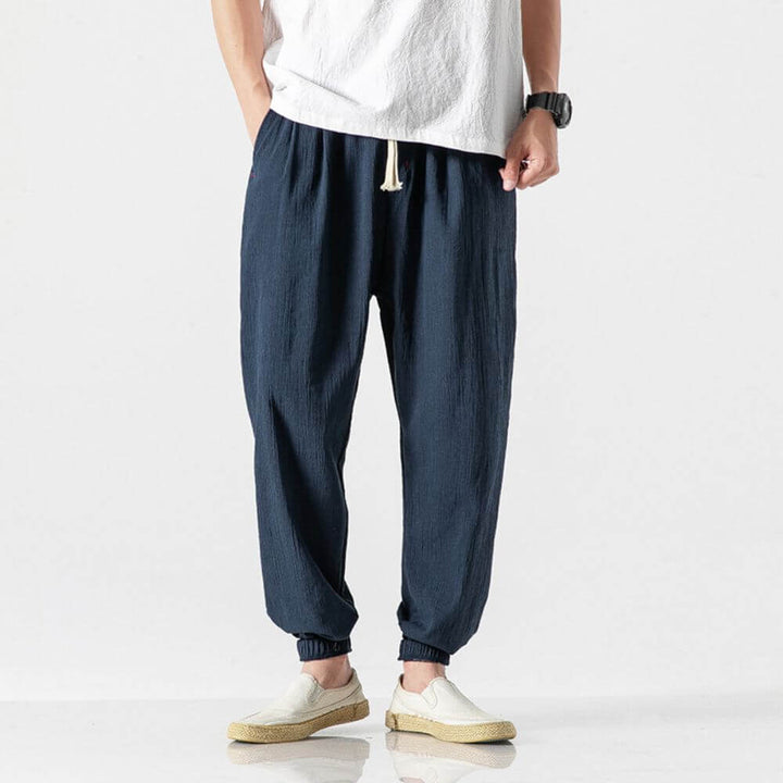 Stylish relaxed fit men's summer pants, comfortable and modern.