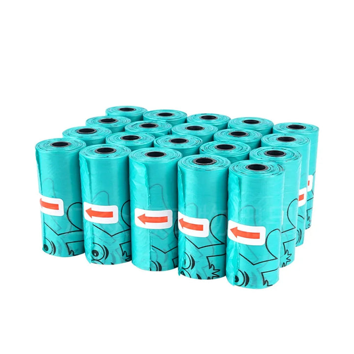 Biodegradable dog poop bags, 20 rolls (300 bags), leak-proof, scented, eco-friendly pet waste bags