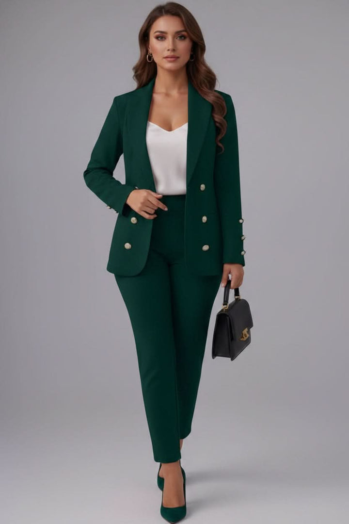 Chic women's two-piece cami pants set. Straight-leg trousers & cami top, ideal for office, business casual, or travel.