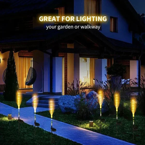 Stylish reed design garden lights for enchanting outdoor ambiance & durable pathway lighting.