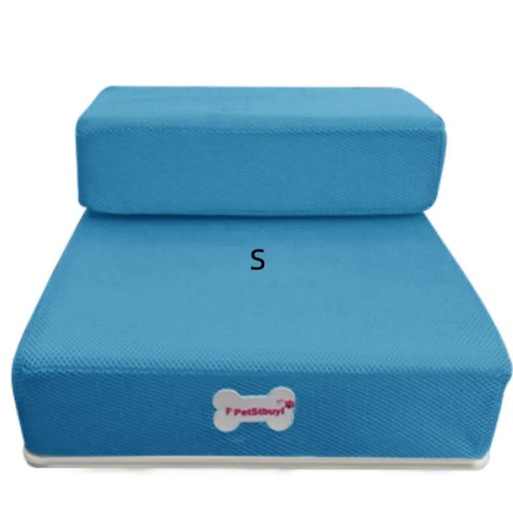 Close-up of pet stairs' soft, durable fabric, emphasizing comfort and washable feature