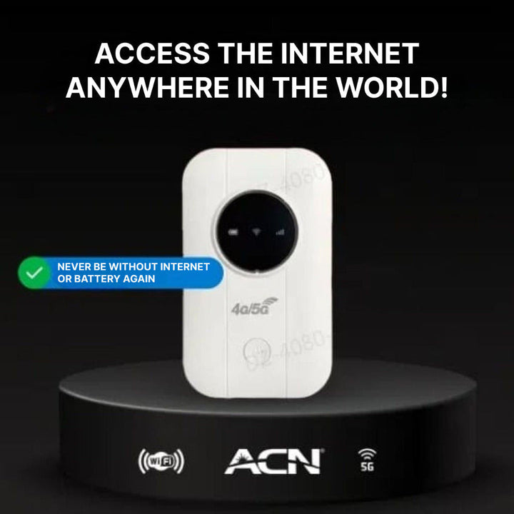 High-speed 4G/5G portable WiFi router for seamless connectivity, perfect for remote work and travel.