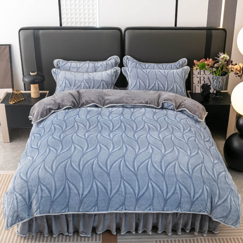 Soft and warm milk velvet sheets with a beautiful botanical print design.