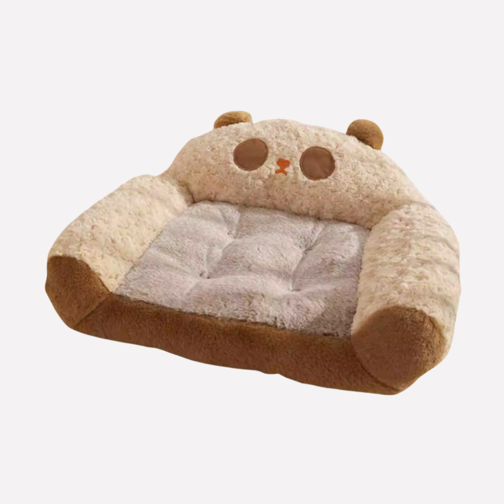 Cozy curled pet nest bed for dogs & cats, plush, washable cover, ideal sleeping mat, New4