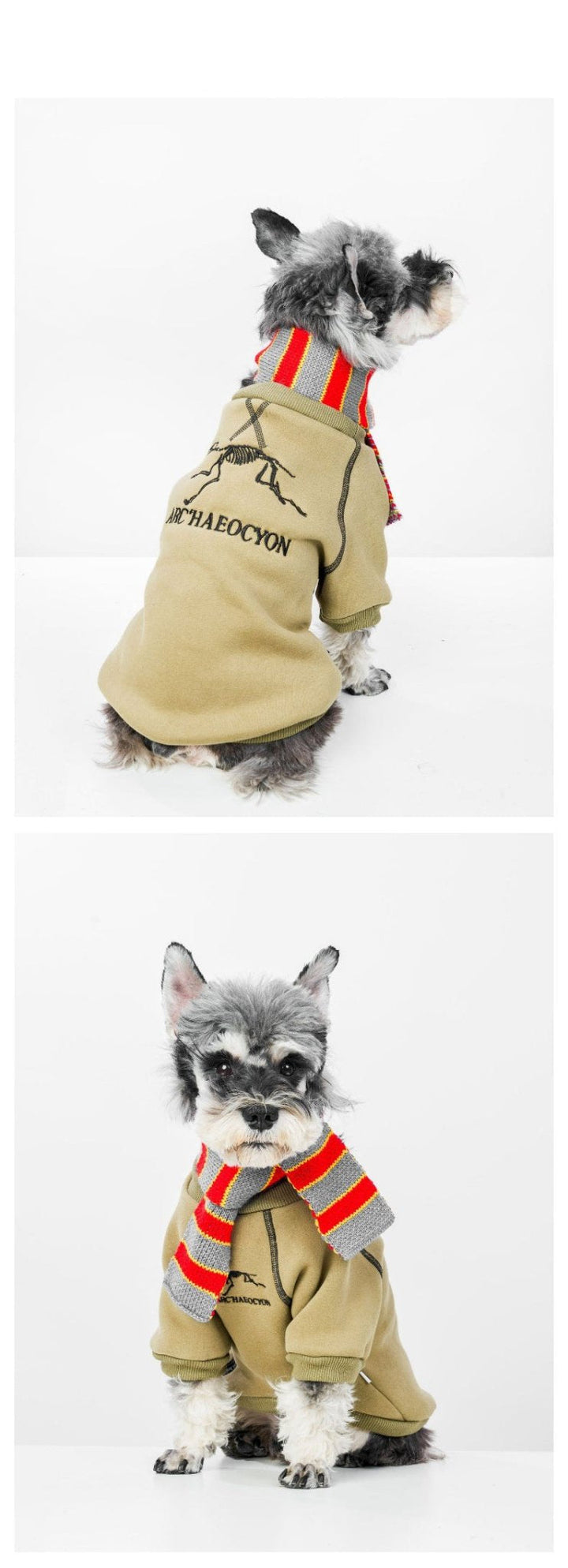 Unisex winter dog hoodie, soft navy blue fleece with full length zipper closure.