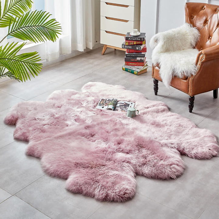 Beautiful long pile faux fur area rug, bringing a cozy and luxurious feel to home interiors