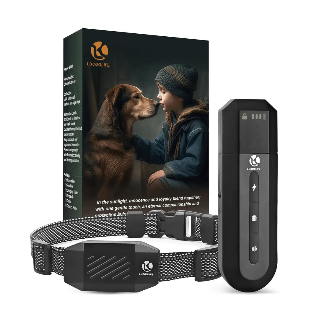 Dog training e-collar with remote for effective pet obedience, 3 modes, water resistant