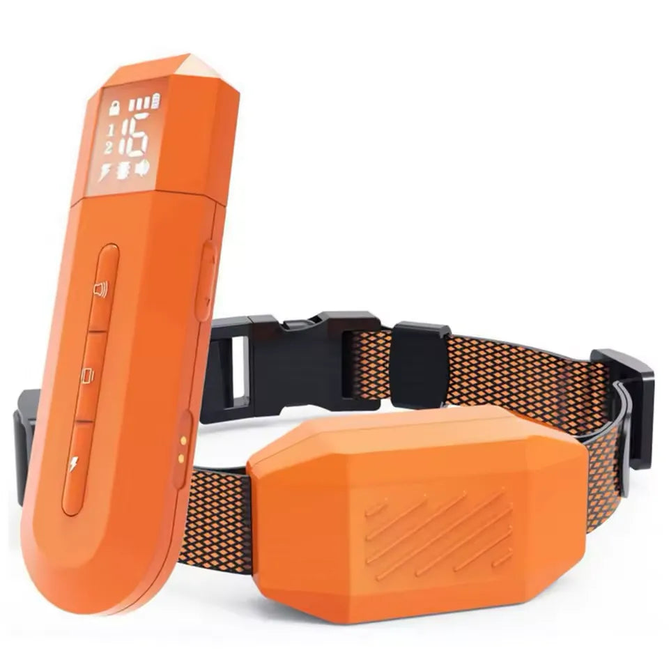 Adjustable pet training e-collar and remote kit, effective for bark control and safety