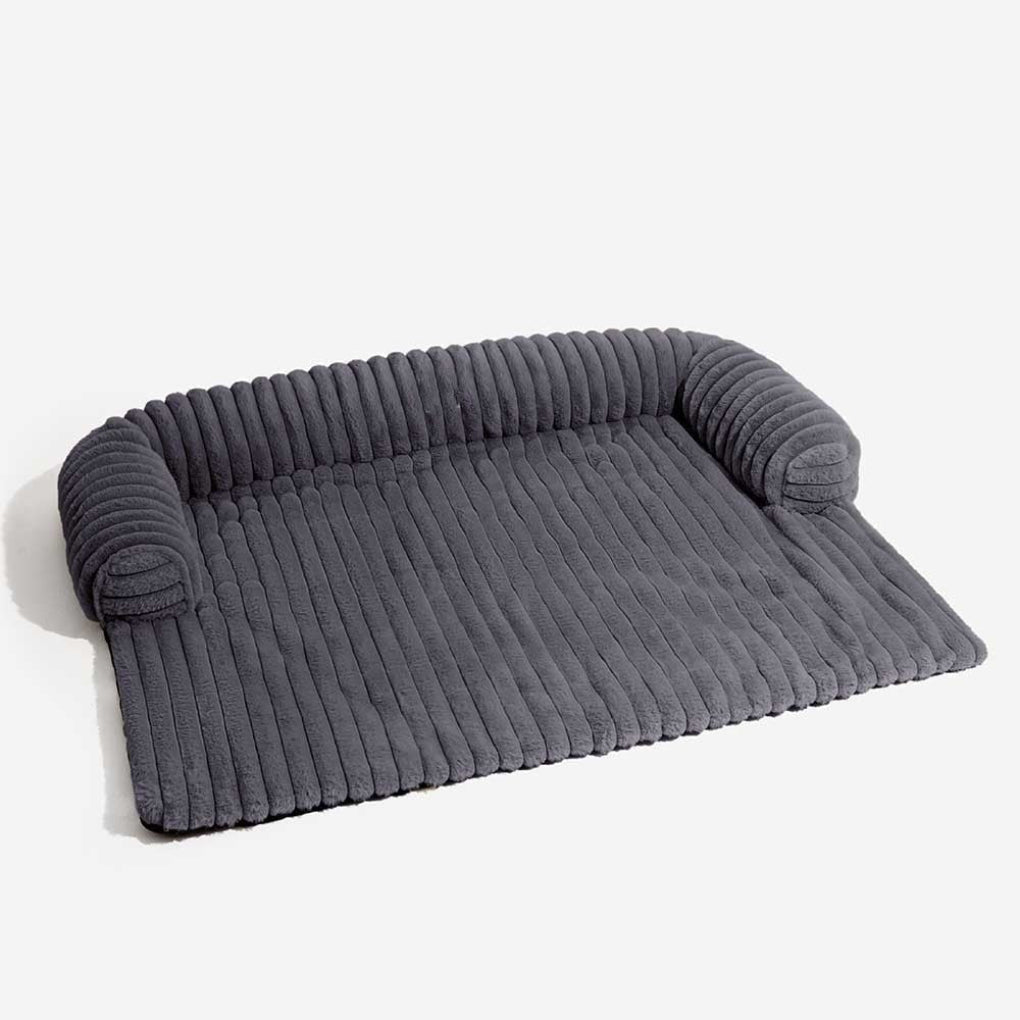 Washable dog sofa mat & furniture protector. Non-slip design keeps this cozy pet blanket securely in place on your couch.