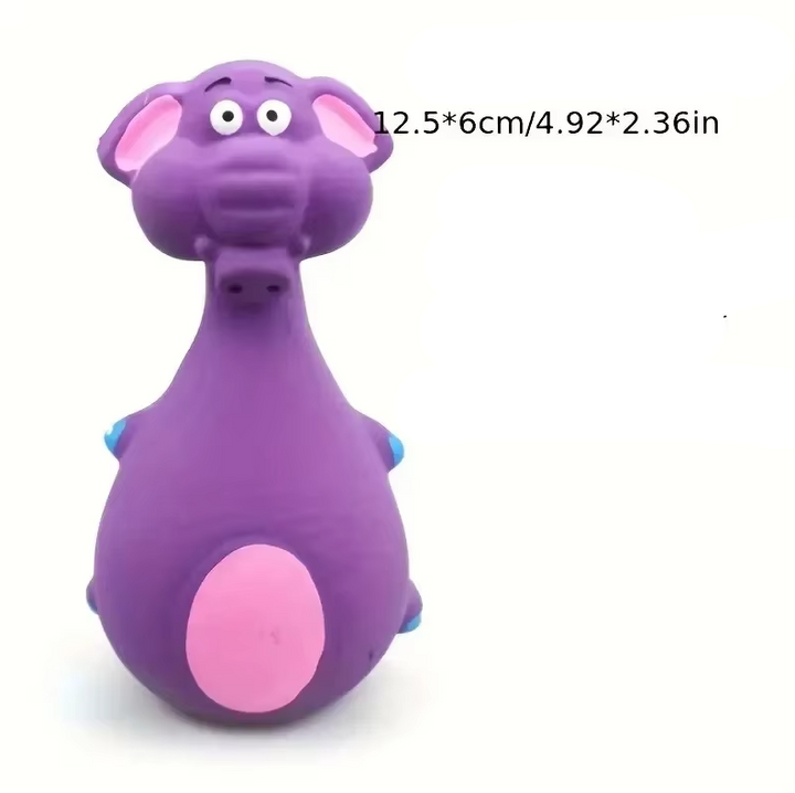 Dog toy: Squeaky animal figure, built for durable chewing and interactive play.