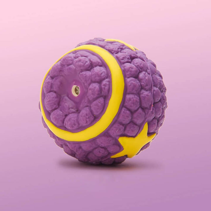 Assortment of durable pet latex squeaky ball toys in packaging, ready for dog chew & fetch fun
