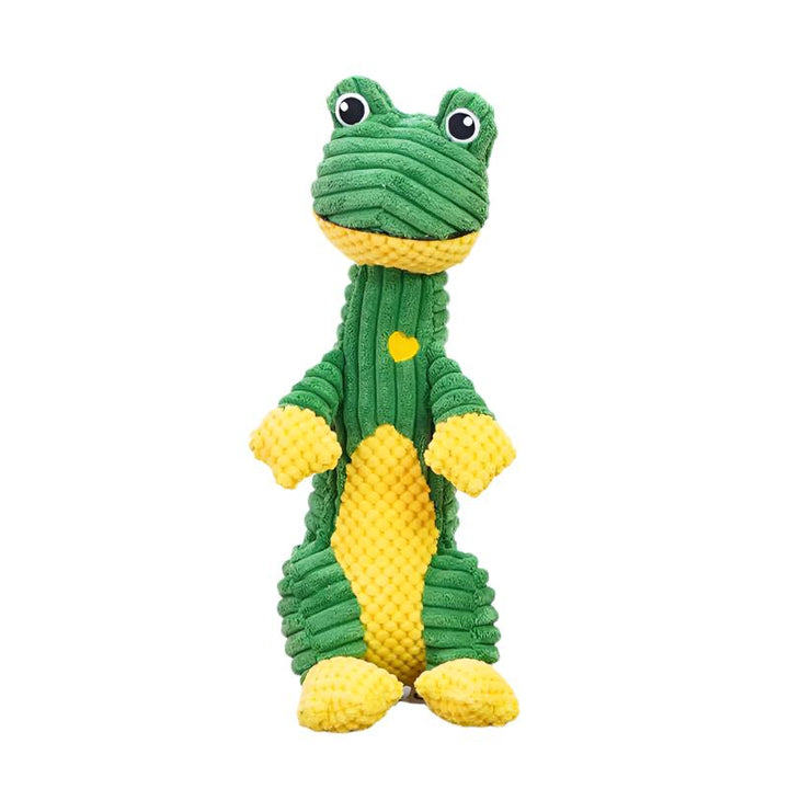 Colorful animal-shaped plush dog toy, squeaky and durable chew toy for pets, easy to clean