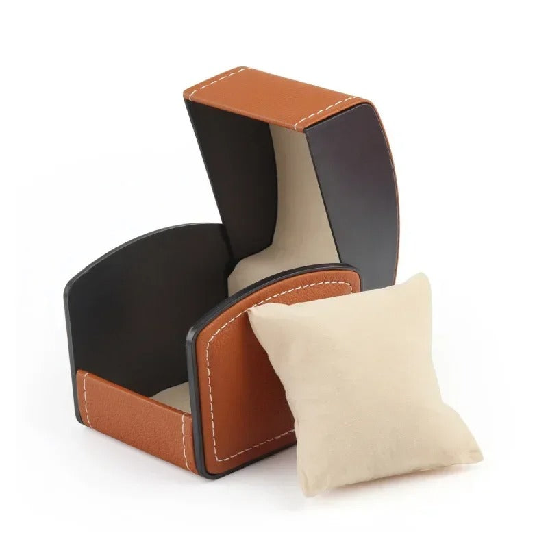 Black watch travel box: durable timepiece protector & elegant storage case for men's and women's watches.