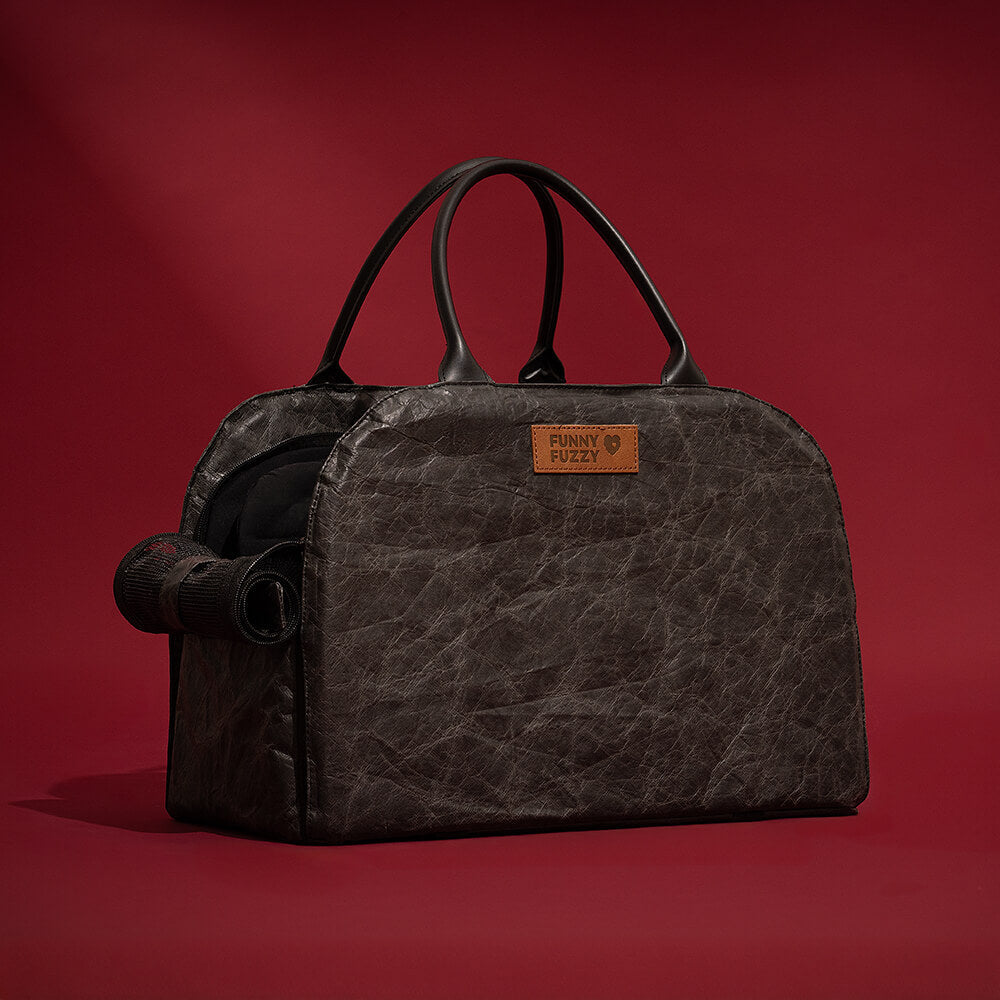 Blue eco-friendly pet carrier bag for stylish and responsible pet owners