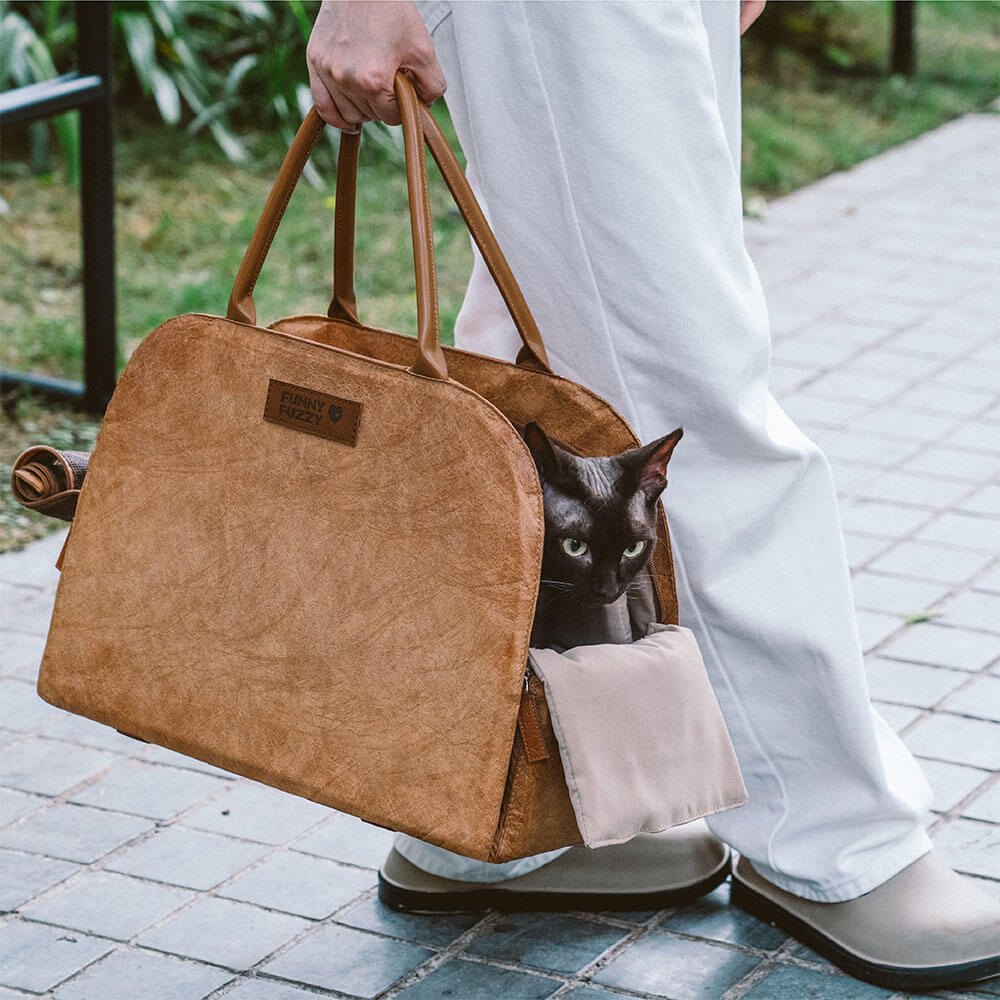 Pet travel essential: eco-friendly, airline approved carrier for dog/cat