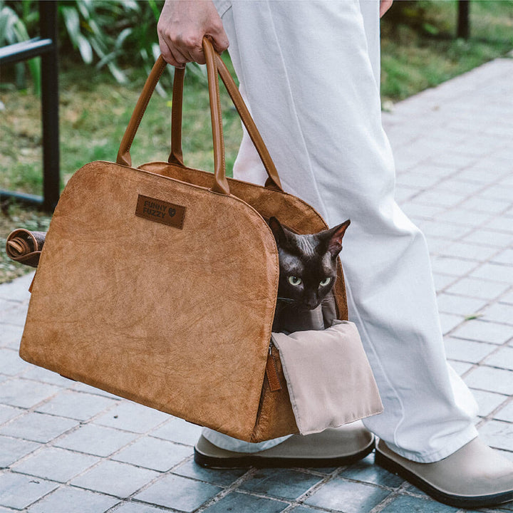 Pet travel essential: eco-friendly, airline approved carrier for dog/cat
