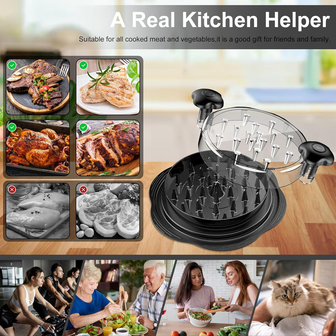 Versatile meat shredder kitchen tool. Quickly prepare shredded chicken, pork, and more for recipes.