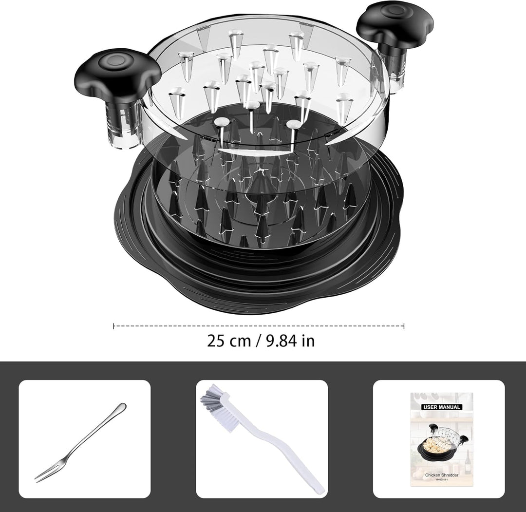 Shred chicken quickly with this ergonomic kitchen tool. Ideal for busy home cooks & efficient meal prep.