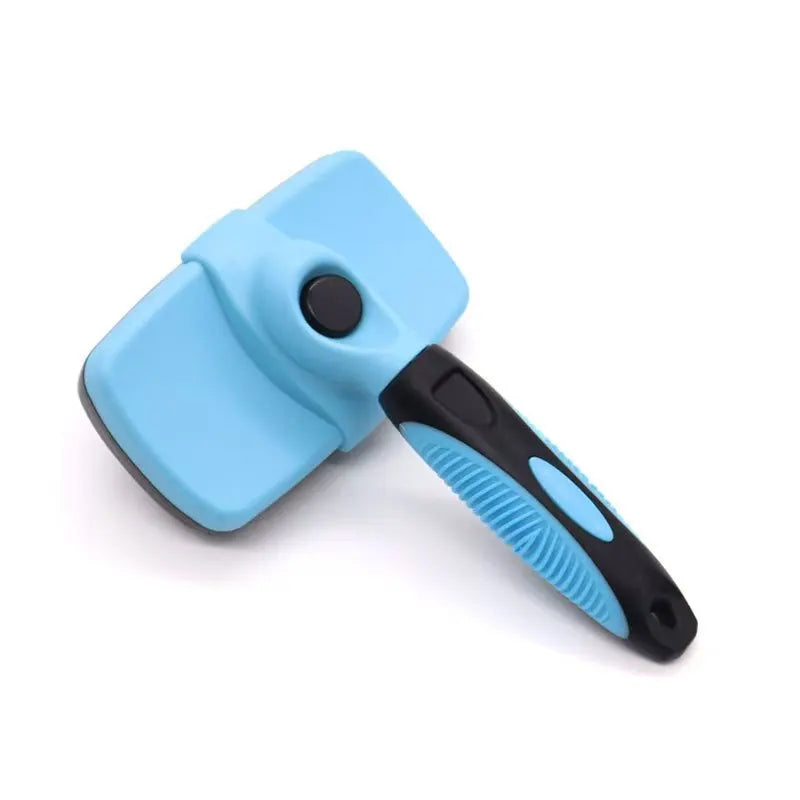 Versatile pet grooming tool for dogs & cats, featuring soft pins and ergonomic design for comfort
