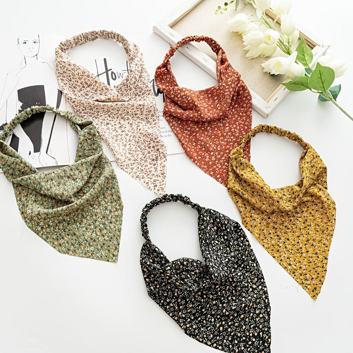 Lightweight women's floral chiffon headband, a beautiful and practical hair bandana for daily wear.