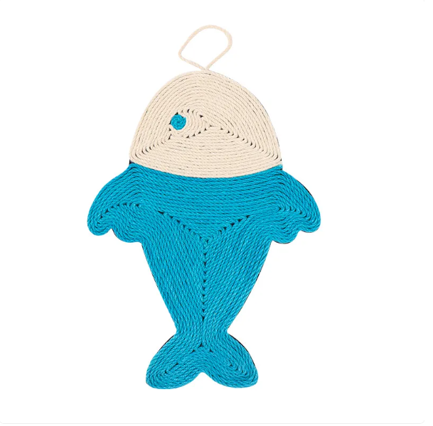 Pet accessory: Fish design cat scratching mat for healthy claw care.
