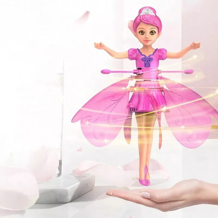 Child's flying toy with easy gesture control, captivating LED lights for endless fun.