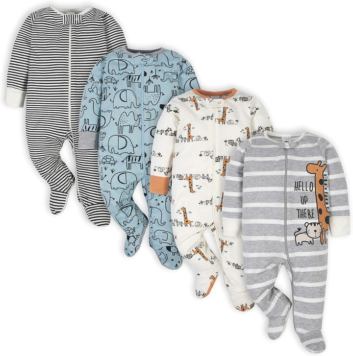 Premium Gerber boys' sleepwear: a soft footed sleepsuit, essential for cozy sleep.