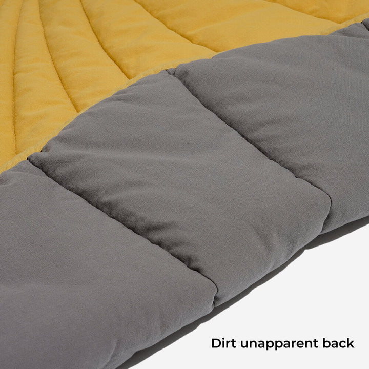 Stylish leaf-shaped pet blanket, good for large dogs, merges with home decor.