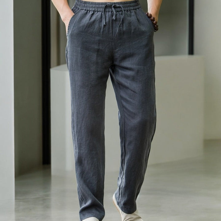 Comfortable men's relaxed fit summer pants, ideal for lounging, beach, & casual outings.