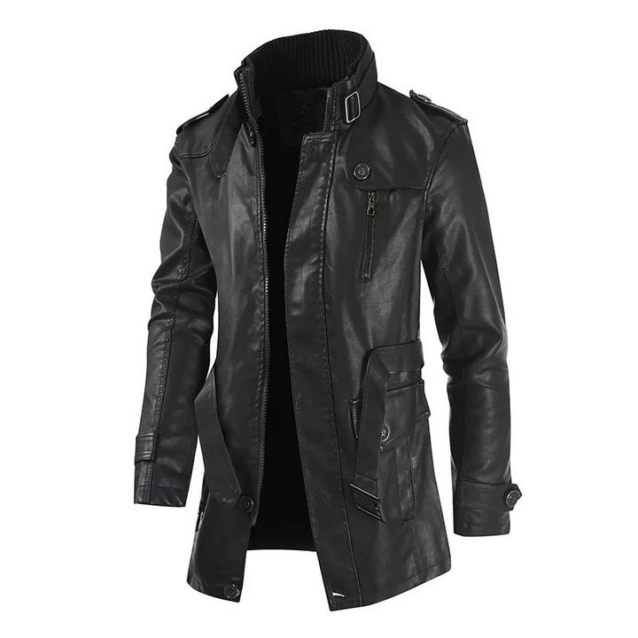Comfortable coffee-brown urban jacket for men, modern sleek outerwear ideal for spring and fall everyday fashion.