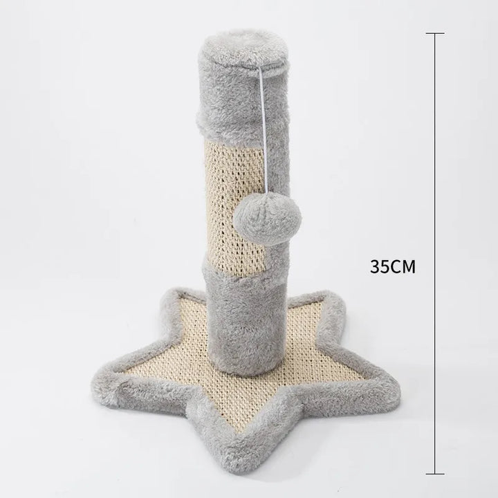 Pet-friendly cat scratcher post in a charming heart design, perfect for scratching & play.