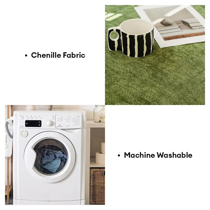 Hygienic herringbone chenille sofa cover providing robust pet protection, easy to clean