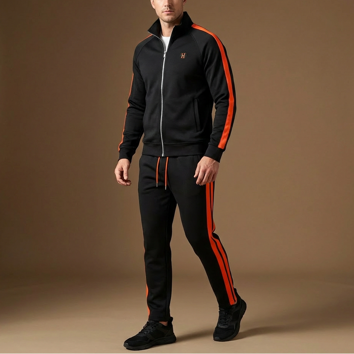 Men's stylish comfort tracksuit. Two-piece activewear set for casual wear, modern style & everyday comfort.
