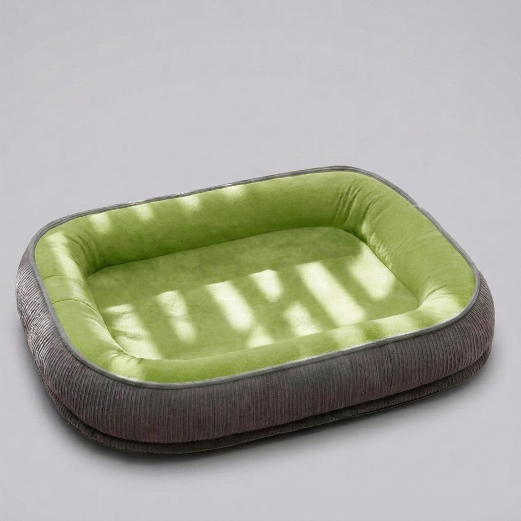 Plush suede feel orthopedic dog bed, washable and supportive, offering ultimate comfort for medium and large pets.