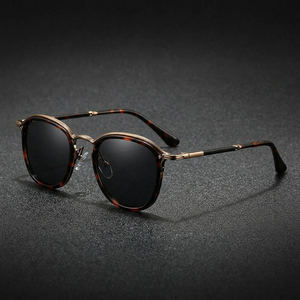 Unisex Elvian round sunglasses for UV protection & style, a modern fashion accessory.